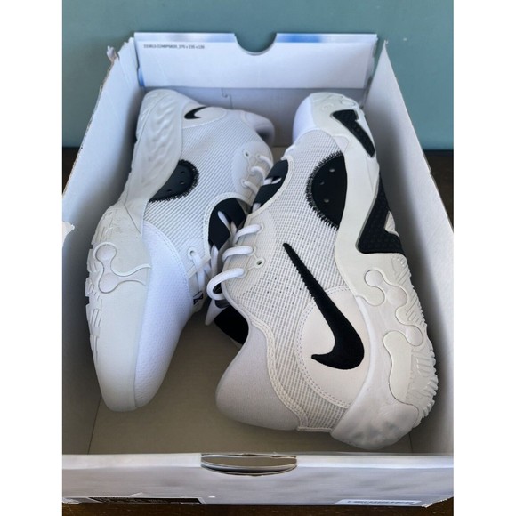 Nike PG 6 TB Promo White/Black Basketball Shoes Men\'s Size 13 DX6654-100 NO LID